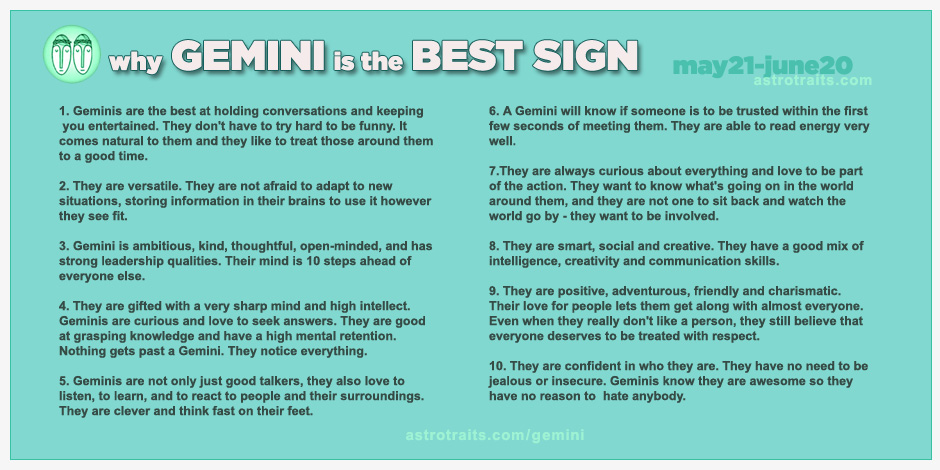 gemini best zodiac sign