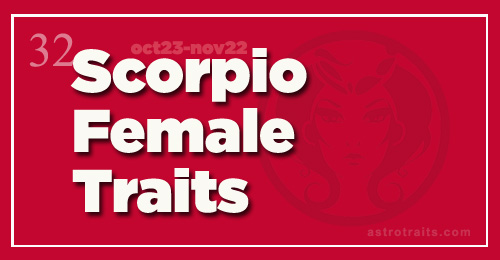 scorpio female personality traits